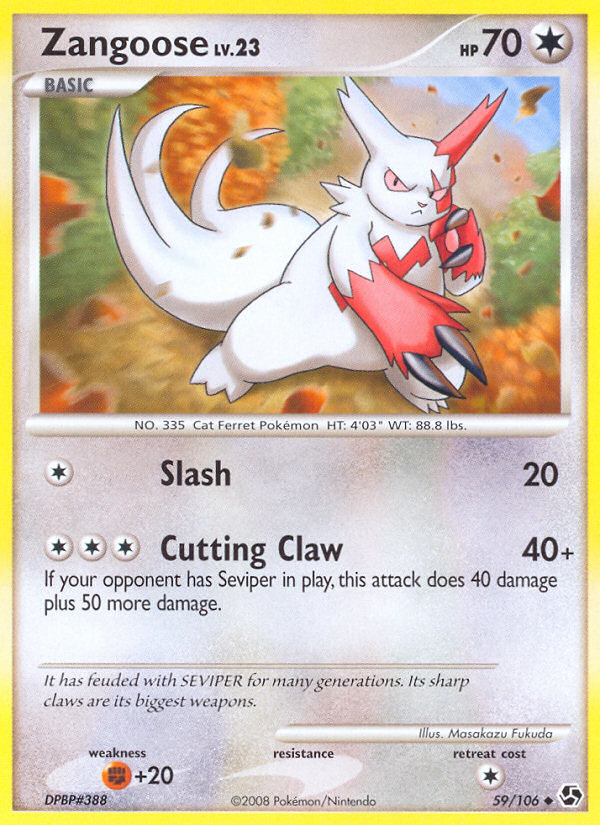 Zangoose (59/106) [Diamond & Pearl: Great Encounters] | Dragon's Lair Comics and Fantasy Houston TX