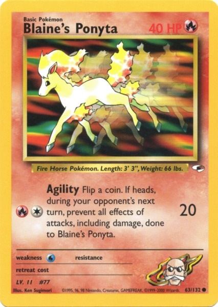 Blaine's Ponyta (63/132) [Gym Heroes Unlimited] | Dragon's Lair Comics and Fantasy Houston TX