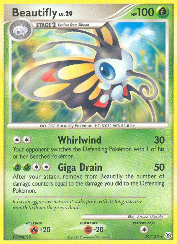 Beautifly (19/130) [Diamond & Pearl: Base Set] | Dragon's Lair Comics and Fantasy Houston TX