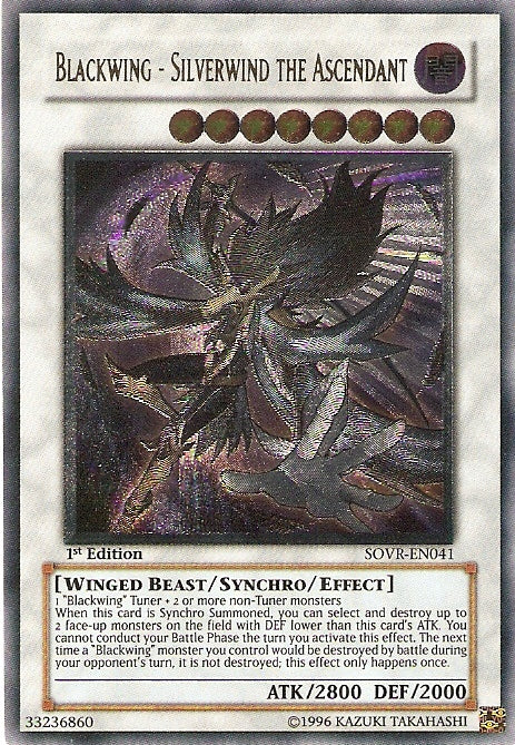 Blackwing - Silverwind the Ascendant [SOVR-EN041] Ultimate Rare | Dragon's Lair Comics and Fantasy Houston TX