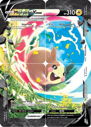 Morpeko V-UNION (SWSH215-218) (Set of 4) [Sword & Shield: Black Star Promos] | Dragon's Lair Comics and Fantasy Houston TX