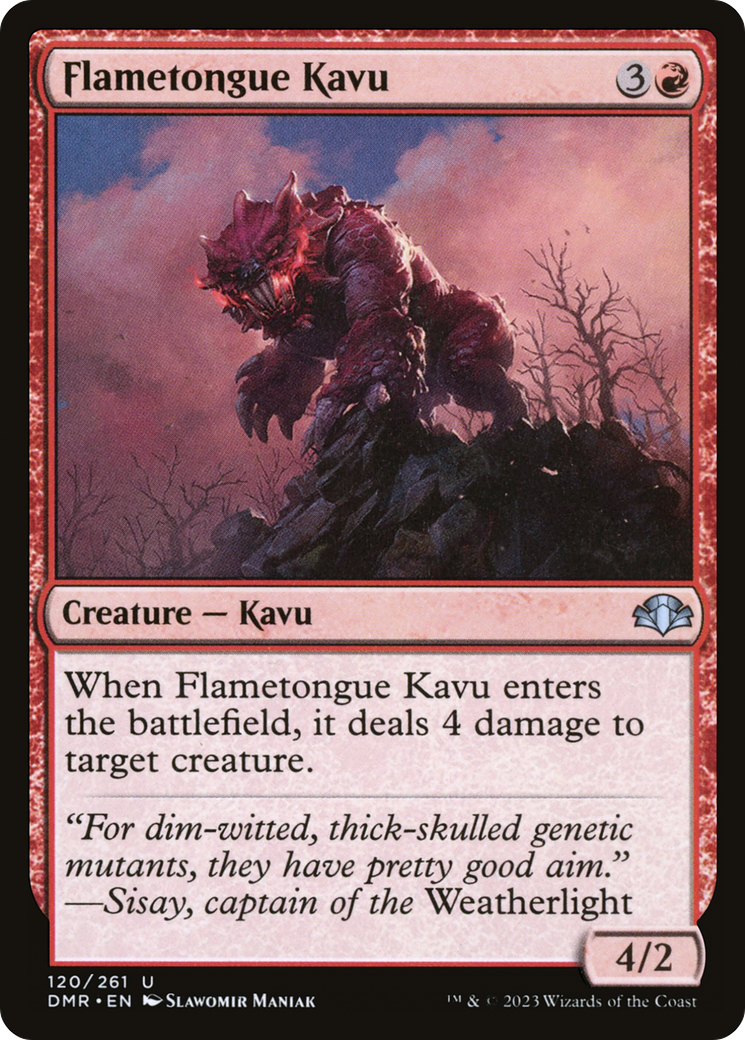 Flametongue Kavu [Dominaria Remastered] | Dragon's Lair Comics and Fantasy Houston TX