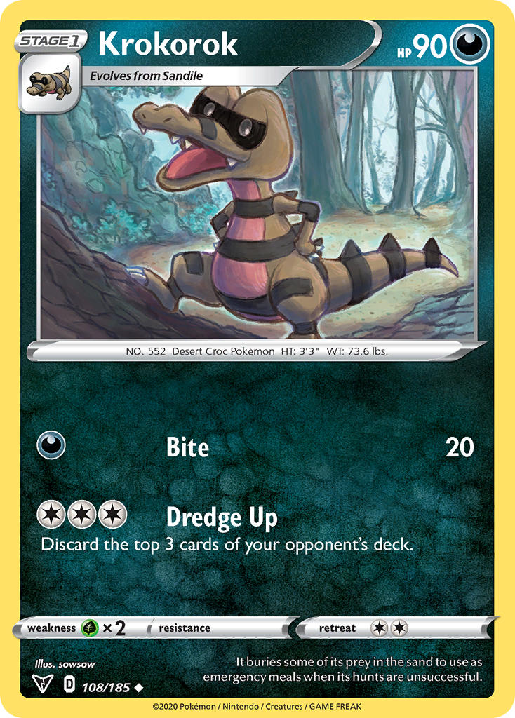 Krokorok (108/185) [Sword & Shield: Vivid Voltage] | Odin's Place