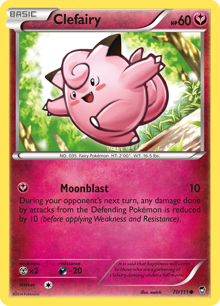Clefairy (70/111) [XY: Furious Fists] | Dragon's Lair Comics and Fantasy Houston TX
