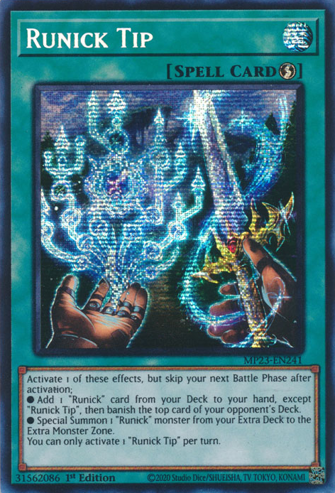 Runick Tip [MP23-EN241] Prismatic Secret Rare | Dragon's Lair Comics and Fantasy Houston TX