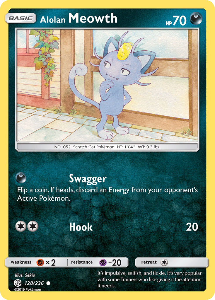 Alolan Meowth (128/236) [Sun & Moon: Cosmic Eclipse] | Dragon's Lair Comics and Fantasy Houston TX
