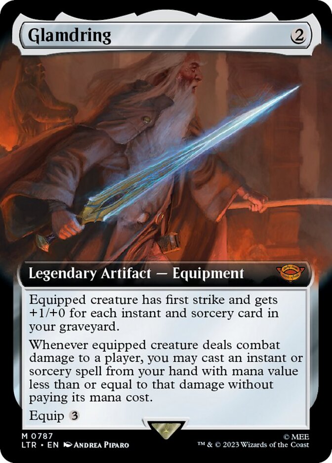 Glamdring (Extended Art) (Surge Foil) [The Lord of the Rings: Tales of Middle-Earth] | Dragon's Lair Comics and Fantasy Houston TX