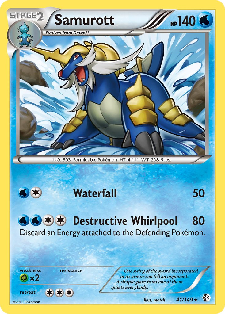 Samurott(41/149) (Theme Deck Exclusive) [Black & White: Boundaries Crossed] | Dragon's Lair Comics and Fantasy Houston TX