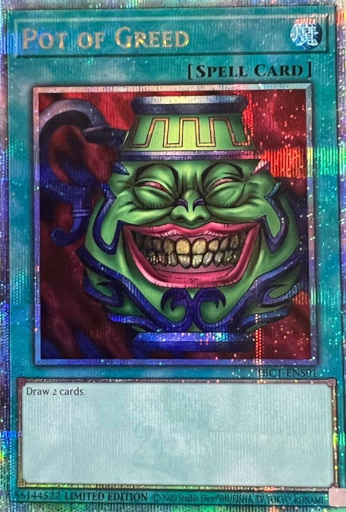 Pot of Greed [TBC1-ENS01] Secret Rare | Dragon's Lair Comics and Fantasy Houston TX