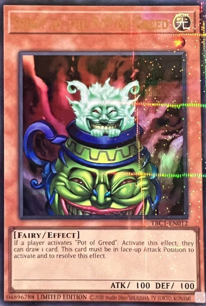 Spirit of the Pot of Greed [TBC1-EN012] Ultra Rare | Dragon's Lair Comics and Fantasy Houston TX