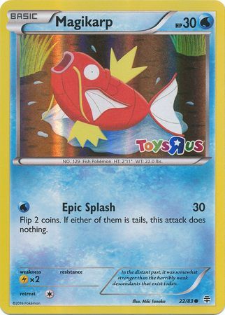 Magikarp (22/83) (Toys R Us Promo) [XY: Generations] | Dragon's Lair Comics and Fantasy Houston TX