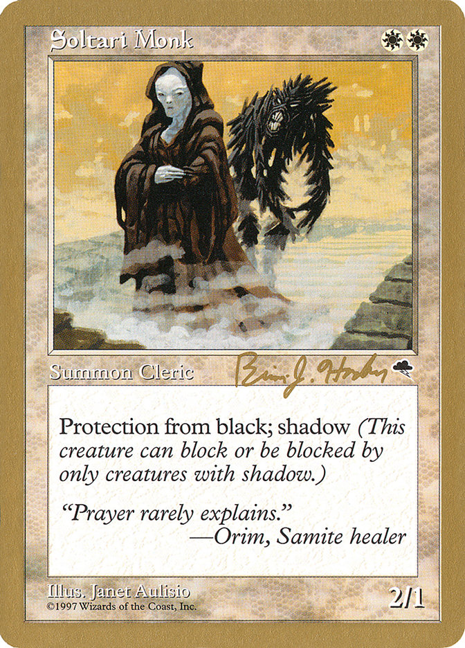 Soltari Monk (Brian Hacker) [World Championship Decks 1998] | Dragon's Lair Comics and Fantasy Houston TX