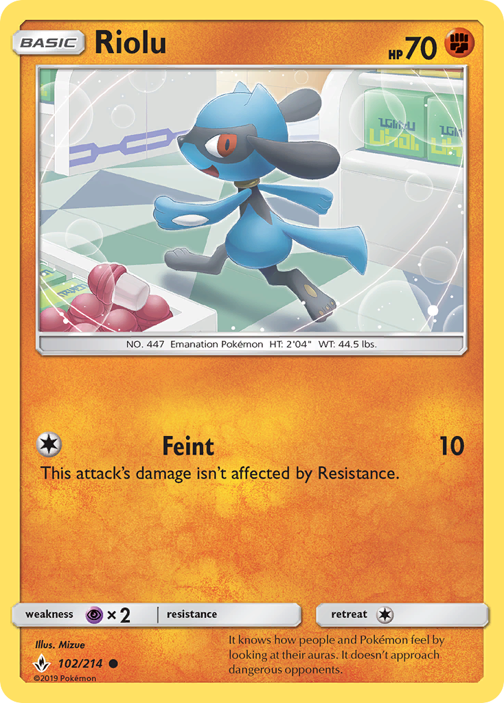 Riolu (102/214) [Sun & Moon: Unbroken Bonds] | Dragon's Lair Comics and Fantasy Houston TX