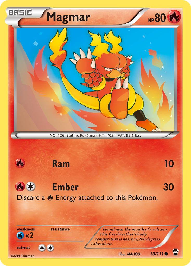 Magmar (10/111) [XY: Furious Fists] | Dragon's Lair Comics and Fantasy Houston TX