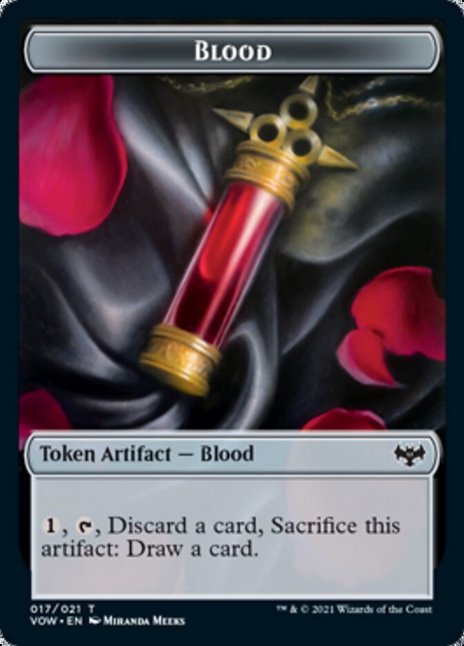 Blood // Treasure Double-Sided Token [Innistrad: Crimson Vow Tokens] | Dragon's Lair Comics and Fantasy Houston TX
