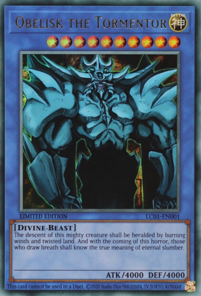 Obelisk the Tormentor (25th Anniversary) [LC01-EN001] Ultra Rare | Dragon's Lair Comics and Fantasy Houston TX