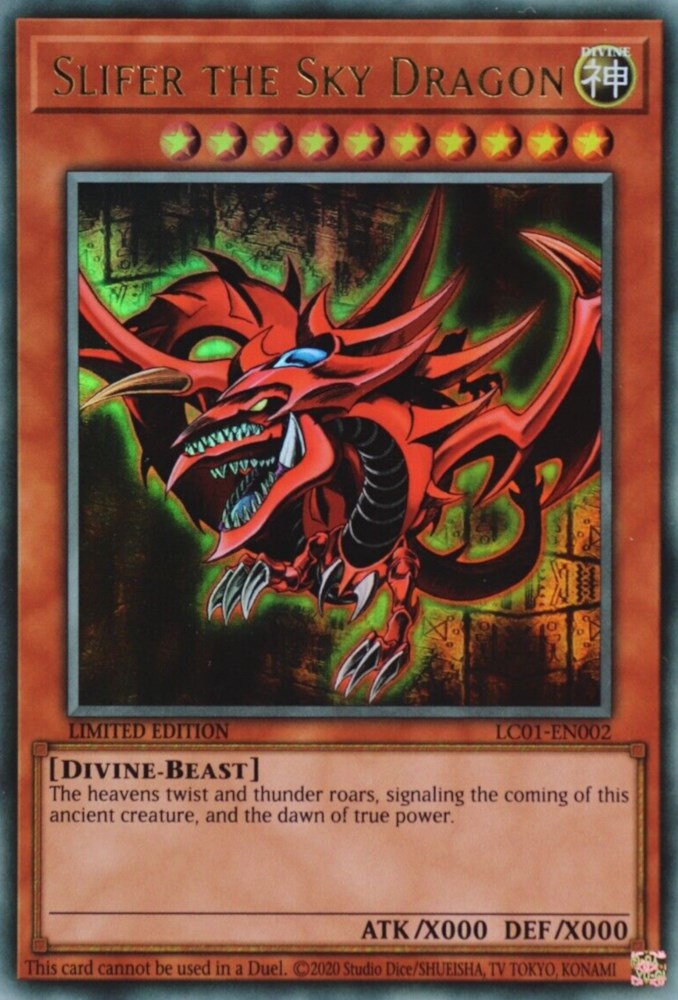 Slifer the Sky Dragon (25th Anniversary) [LC01-EN002] Ultra Rare | Dragon's Lair Comics and Fantasy Houston TX