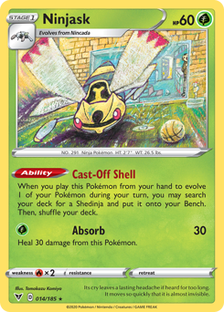 Ninjask (014/185) [Sword & Shield: Vivid Voltage] | Dragon's Lair Comics and Fantasy Houston TX