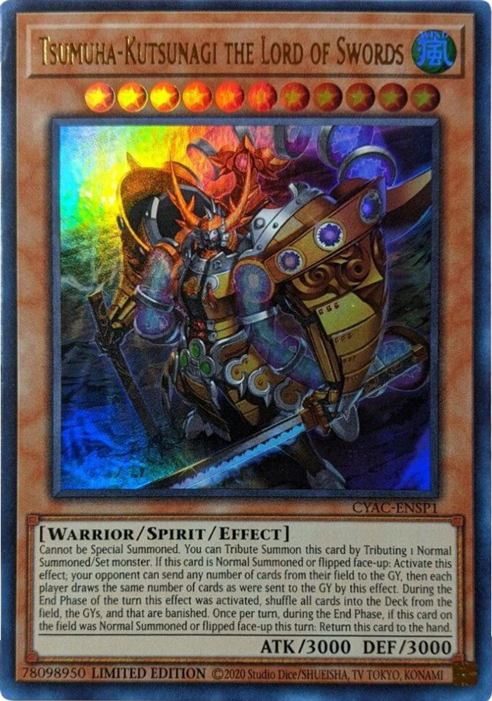 Tsumuha-Kutsunagi the Lord of Swords [CYAC-ENSP1] Ultra Rare | Dragon's Lair Comics and Fantasy Houston TX