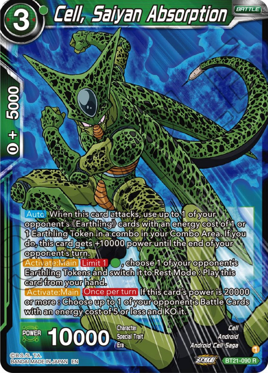 Cell, Saiyan Absorption (BT21-090) [Wild Resurgence] | Dragon's Lair Comics and Fantasy Houston TX