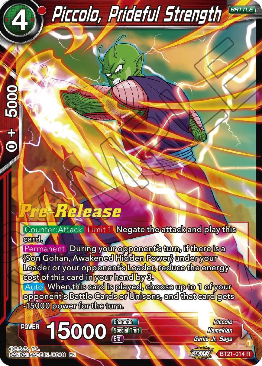 Piccolo, Prideful Strength (BT21-014) [Wild Resurgence Pre-Release Cards] | Dragon's Lair Comics and Fantasy Houston TX