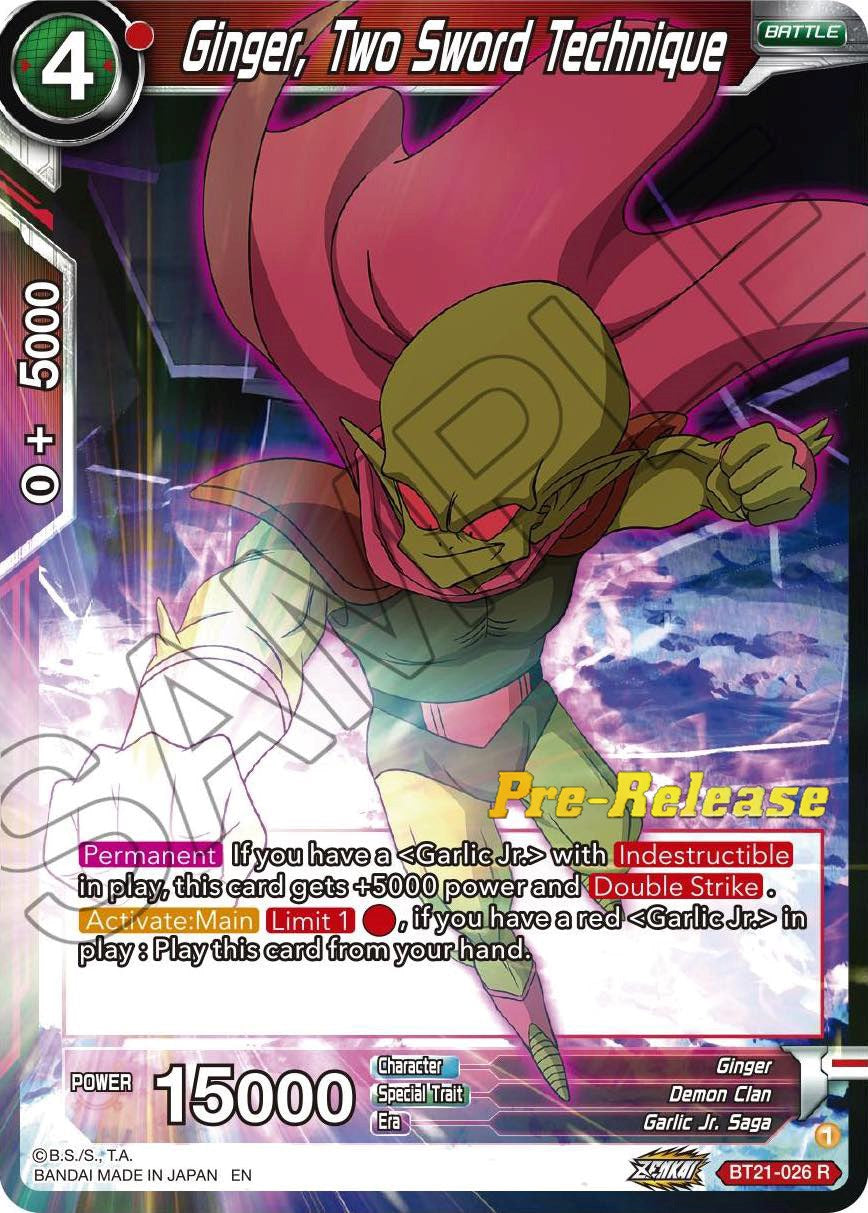 Ginger, Two Sword Technique (BT21-026) [Wild Resurgence Pre-Release Cards] | Dragon's Lair Comics and Fantasy Houston TX