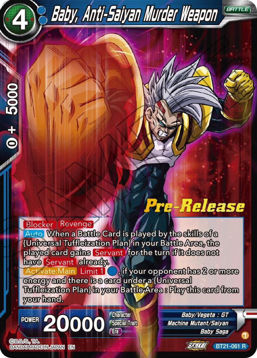 Baby, Anti-Saiyan Murder Weapon (BT21-061) [Wild Resurgence Pre-Release Cards] | Dragon's Lair Comics and Fantasy Houston TX