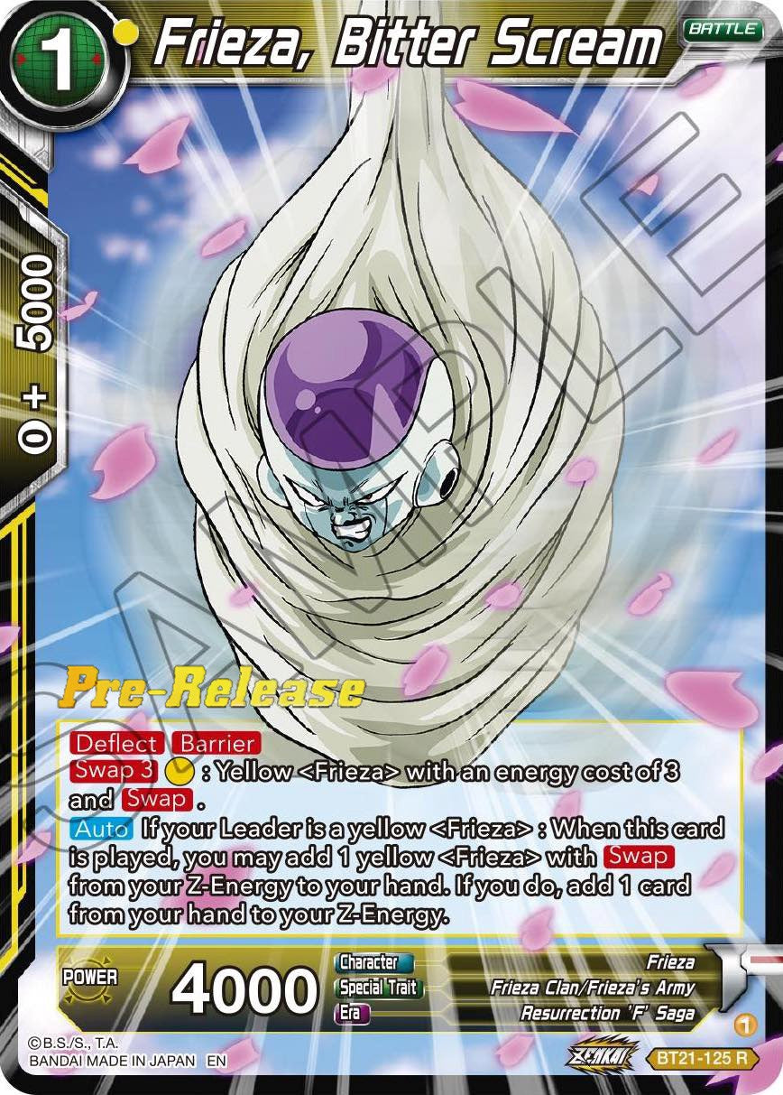Frieza, Bitter Scream (BT21-125) [Wild Resurgence Pre-Release Cards] | Dragon's Lair Comics and Fantasy Houston TX