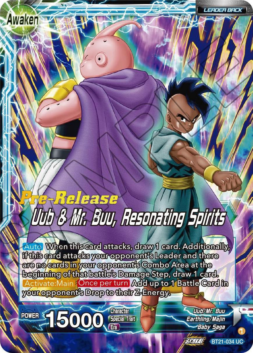 Uub // Uub & Mr. Buu, Resonating Spirits (BT21-034) [Wild Resurgence Pre-Release Cards] | Dragon's Lair Comics and Fantasy Houston TX