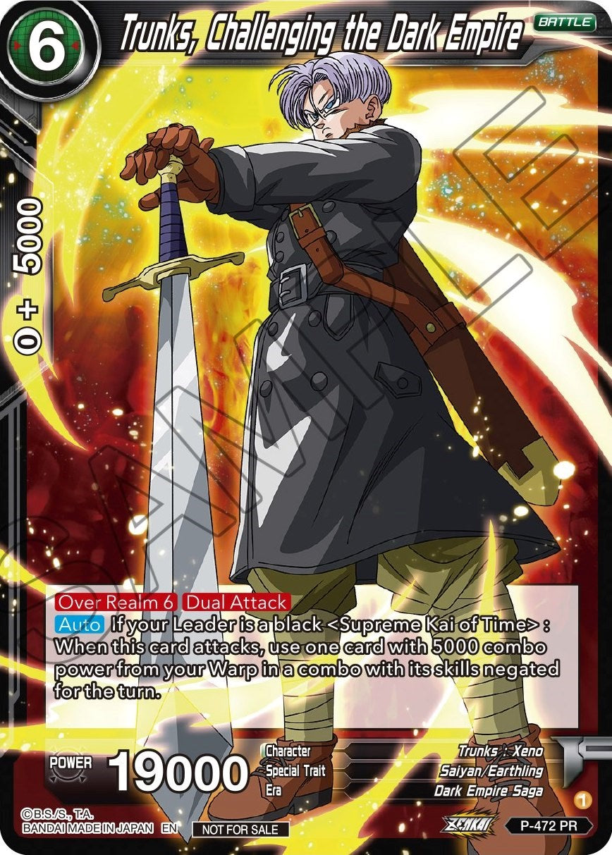 Trunks, Challenging the Dark Empire (Z03 Dash Pack) (P-472) [Promotion Cards] | Dragon's Lair Comics and Fantasy Houston TX