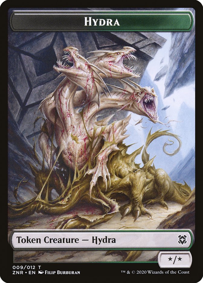 Angel Warrior // Hydra Double-Sided Token [Zendikar Rising Tokens] | Dragon's Lair Comics and Fantasy Houston TX