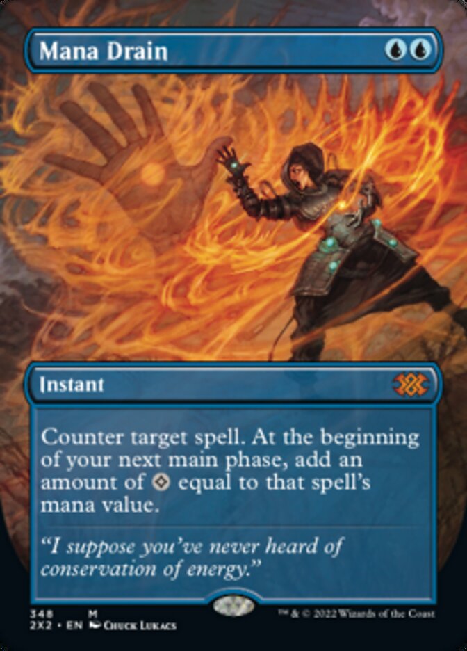 Mana Drain (Borderless Alternate Art) [Double Masters 2022] | Dragon's Lair Comics and Fantasy Houston TX