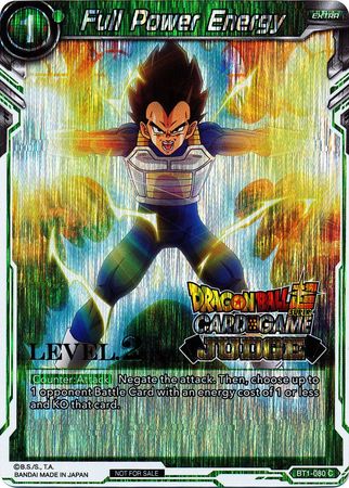 Full Power Energy (Level 2) (BT1-080) [Judge Promotion Cards] | Dragon's Lair Comics and Fantasy Houston TX