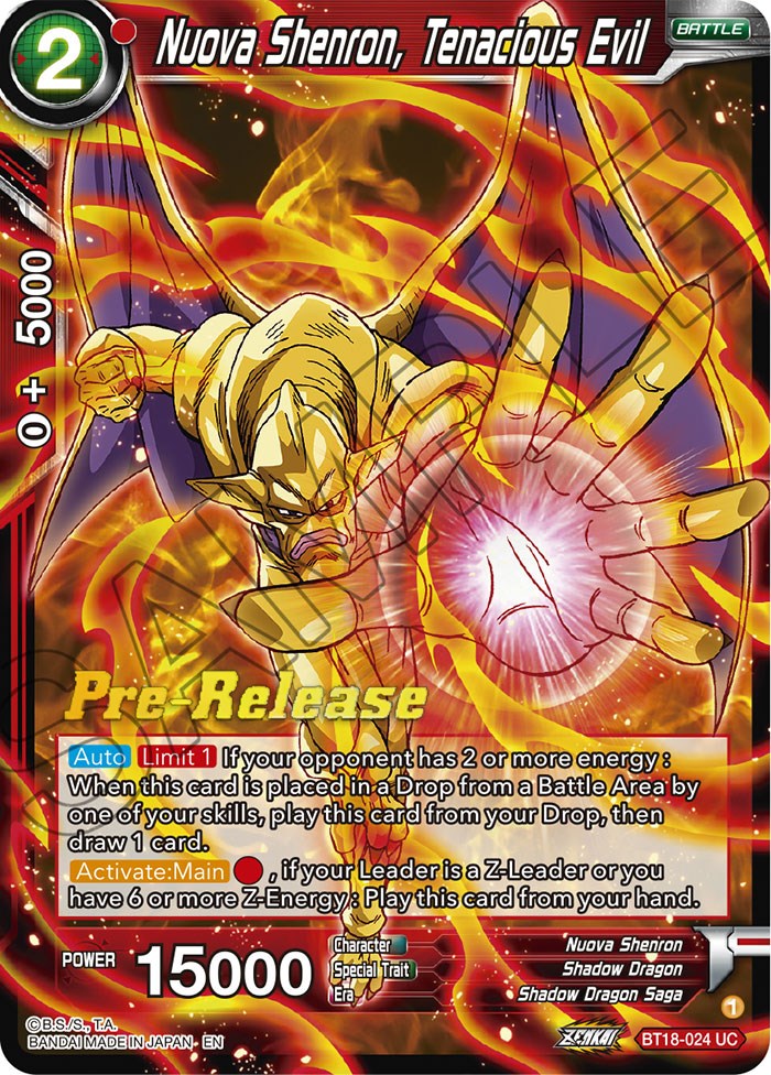 Nuova Shenron, Tenacious Evil (BT18-024) [Dawn of the Z-Legends Prerelease Promos] | Dragon's Lair Comics and Fantasy Houston TX