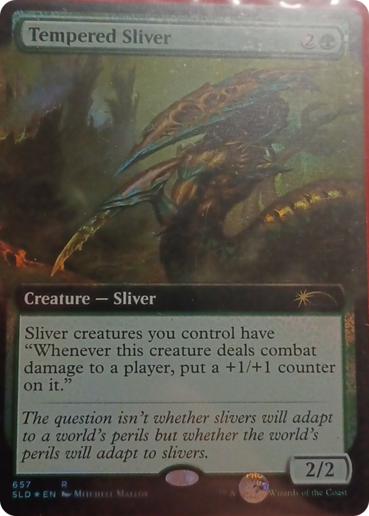 Tempered Sliver (Extended Art) [Secret Lair Drop Promos] | Dragon's Lair Comics and Fantasy Houston TX