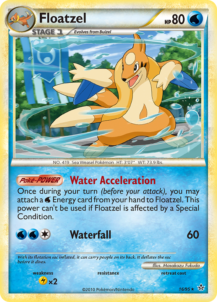 Floatzel (16/95) [HeartGold & SoulSilver: Unleashed] | Dragon's Lair Comics and Fantasy Houston TX