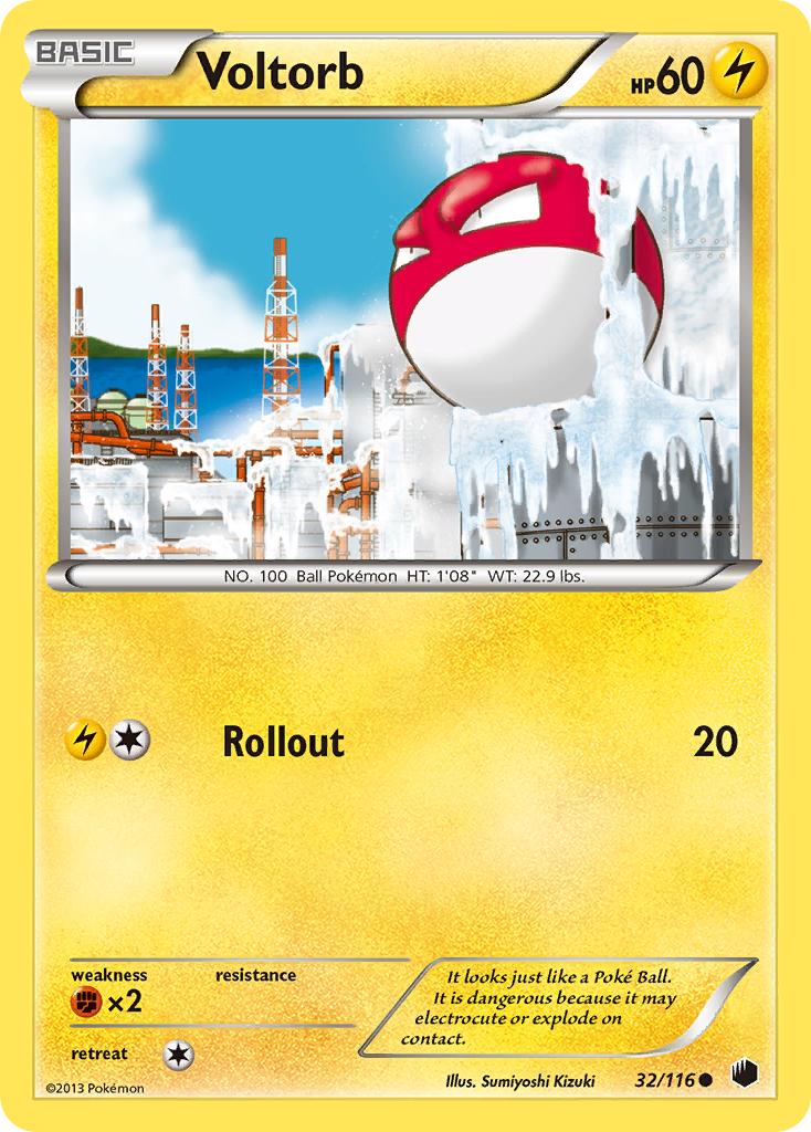 Voltorb (32/116) [Black & White: Plasma Freeze] | Dragon's Lair Comics and Fantasy Houston TX