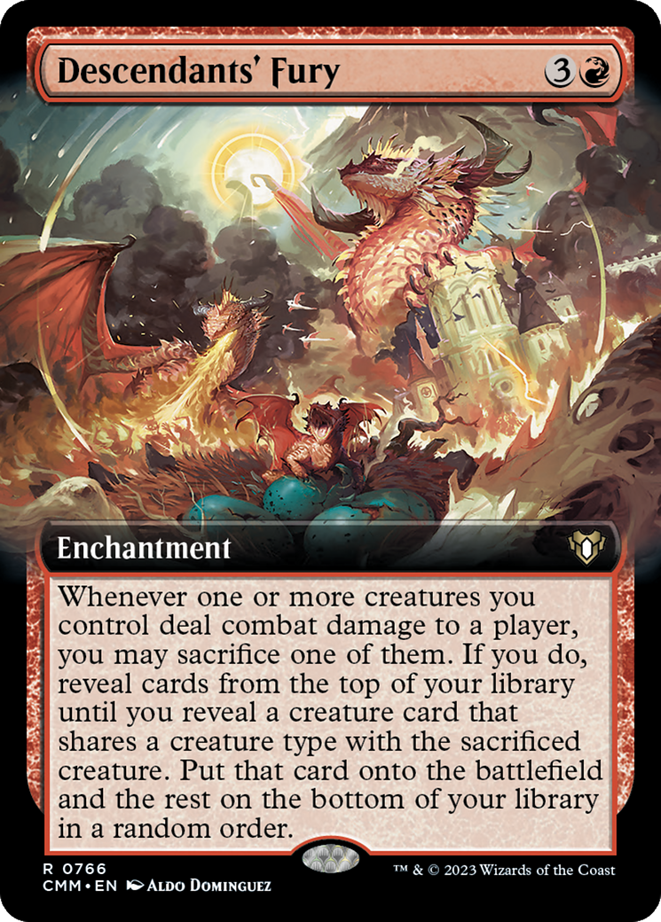 Descendants' Fury (Extended Art) [Commander Masters] | Dragon's Lair Comics and Fantasy Houston TX