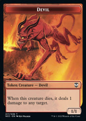 Soldier (33) // Devil Double-Sided Token [Streets of New Capenna Commander Tokens] | Dragon's Lair Comics and Fantasy Houston TX