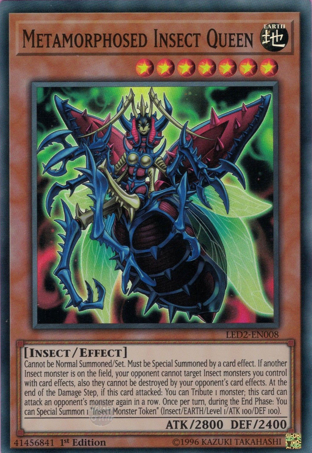 Metamorphosed Insect Queen [LED2-EN008] Super Rare | Dragon's Lair Comics and Fantasy Houston TX