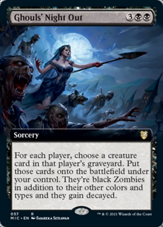 Ghouls' Night Out (Extended Art) [Innistrad: Midnight Hunt Commander] | Dragon's Lair Comics and Fantasy Houston TX