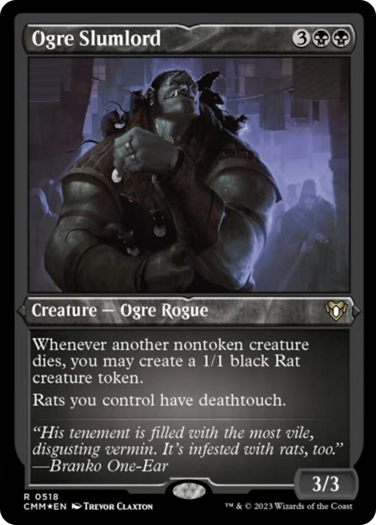 Ogre Slumlord (Foil Etched) [Commander Masters] | Dragon's Lair Comics and Fantasy Houston TX