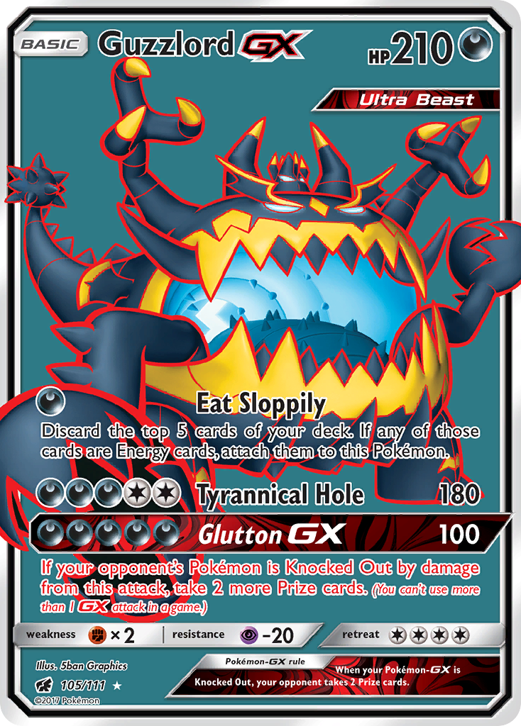 Guzzlord GX (105/111) [Sun & Moon: Crimson Invasion] | Dragon's Lair Comics and Fantasy Houston TX