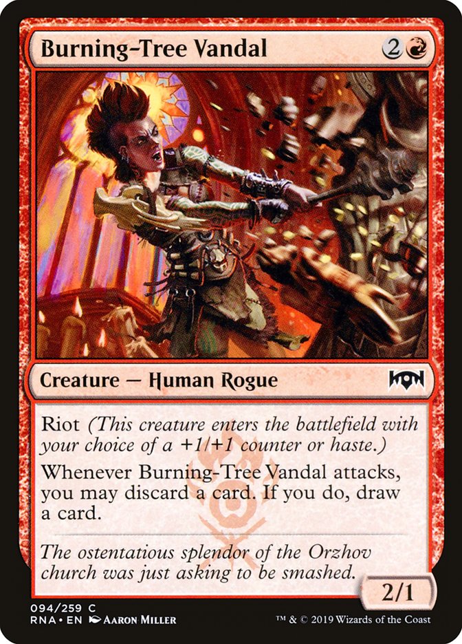 Burning-Tree Vandal [Ravnica Allegiance] | Dragon's Lair Comics and Fantasy Houston TX