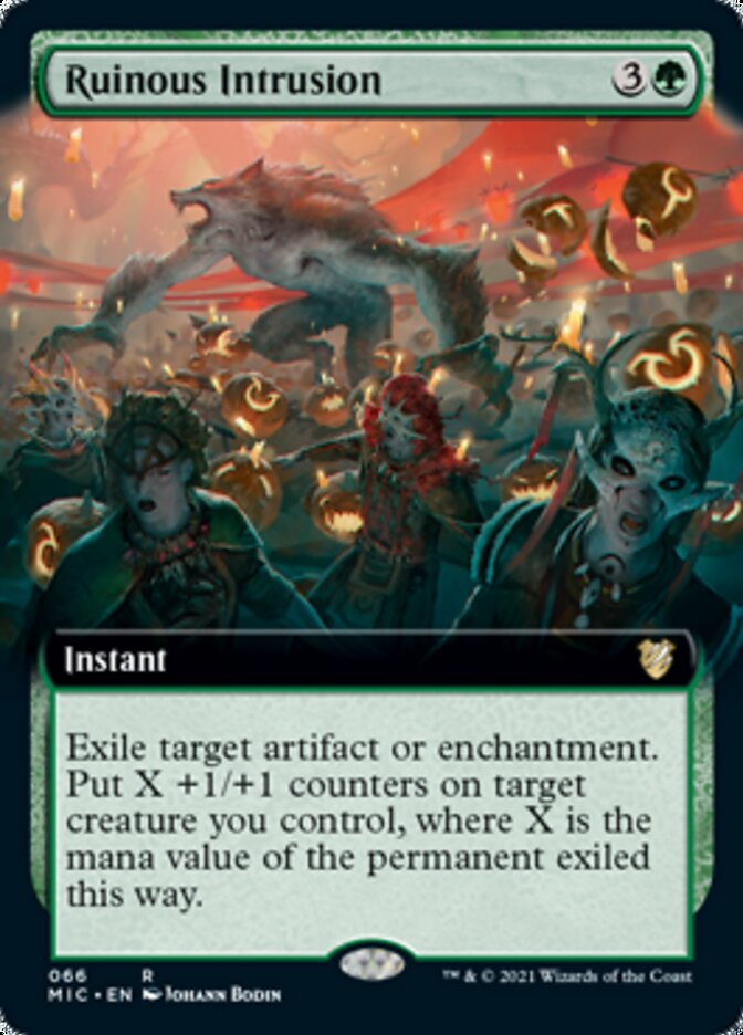 Ruinous Intrusion (Extended Art) [Innistrad: Midnight Hunt Commander] | Dragon's Lair Comics and Fantasy Houston TX