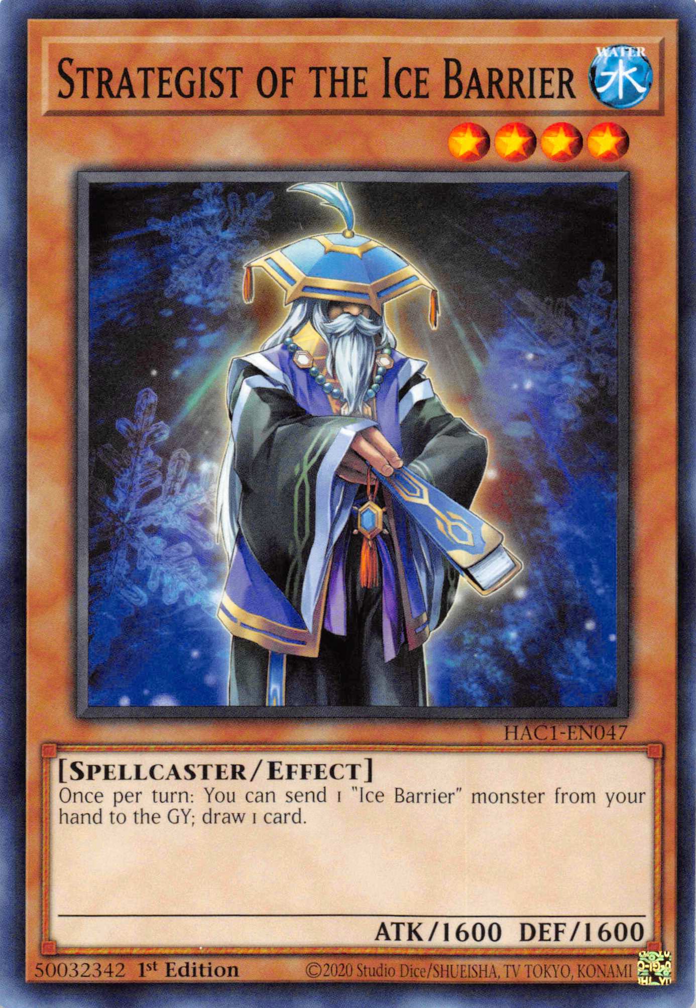Strategist of the Ice Barrier (Duel Terminal) [HAC1-EN047] Parallel Rare | Dragon's Lair Comics and Fantasy Houston TX