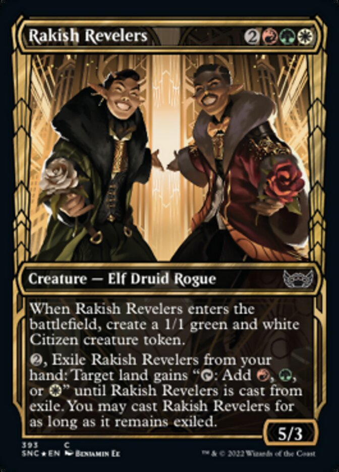 Rakish Revelers (Showcase Golden Age Gilded Foil) [Streets of New Capenna] | Dragon's Lair Comics and Fantasy Houston TX