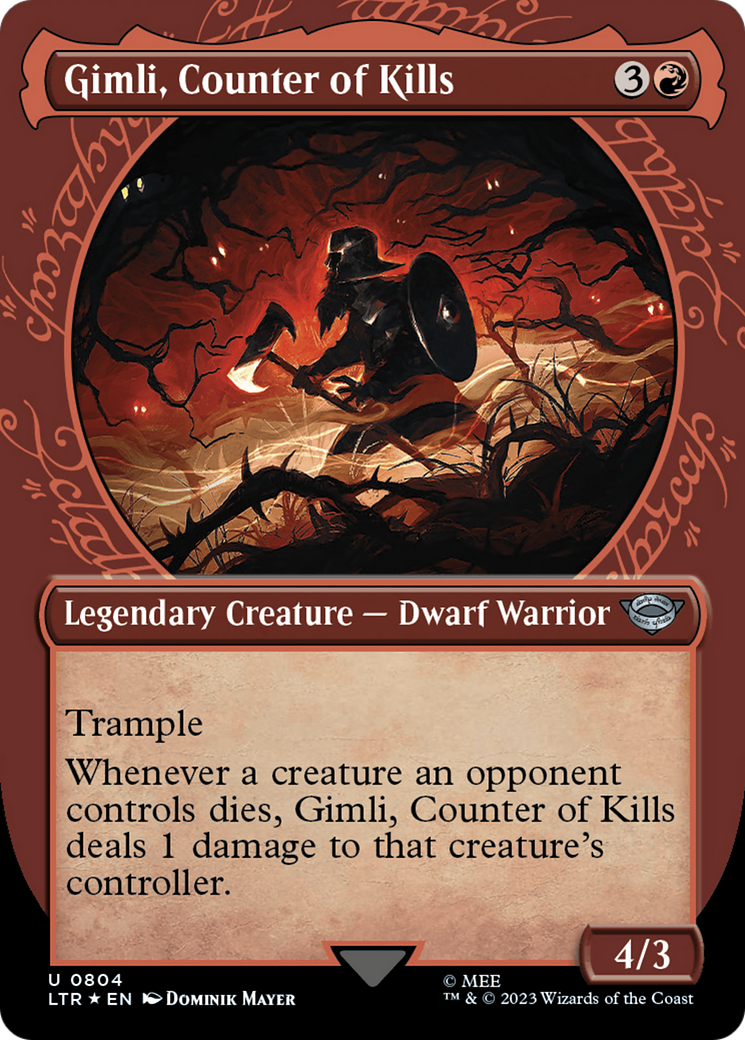 Gimli, Counter of Kills (Showcase) (Surge Foil) [The Lord of the Rings: Tales of Middle-Earth] | Dragon's Lair Comics and Fantasy Houston TX