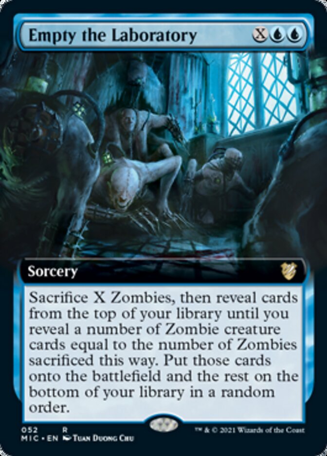 Empty the Laboratory (Extended Art) [Innistrad: Midnight Hunt Commander] | Dragon's Lair Comics and Fantasy Houston TX