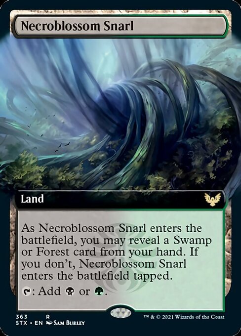 Necroblossom Snarl (Extended Art) [Strixhaven: School of Mages] | Dragon's Lair Comics and Fantasy Houston TX